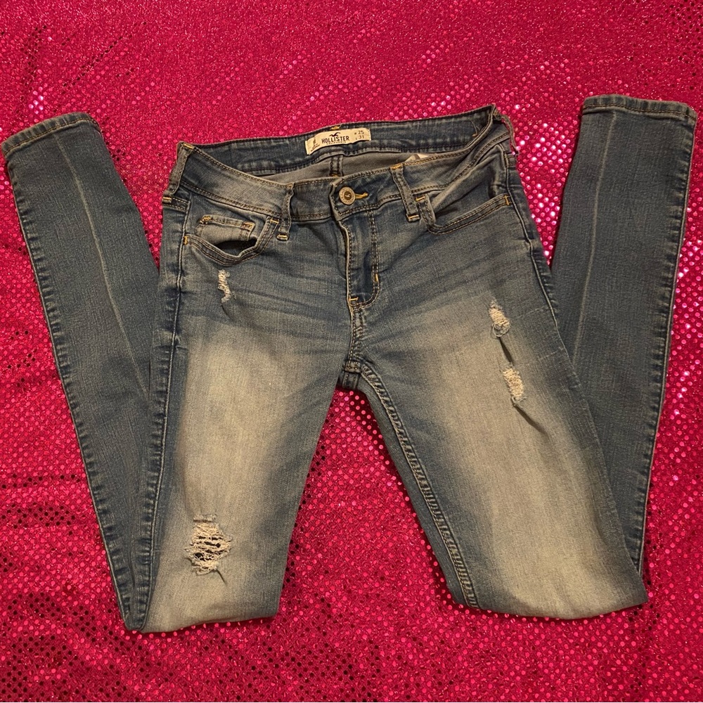 hollister low rise skinny jeans size 1 waist 25 & length 31